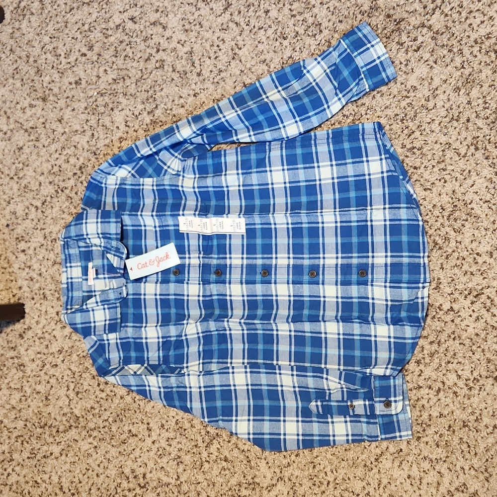 CAT & JACK LONG SLEEVE YOUTH BOY'S FLANNEL